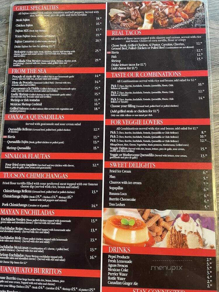 Guacamole Mexican Grill - Orlando, FL menu_pic