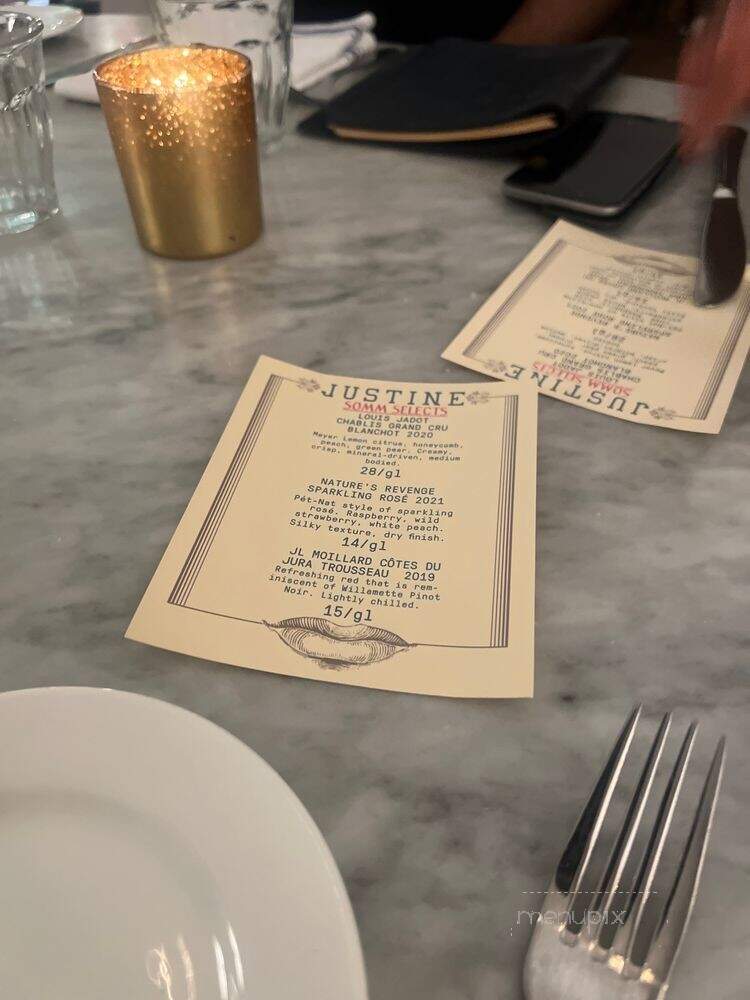 Justine - New Orleans, LA menu_pic