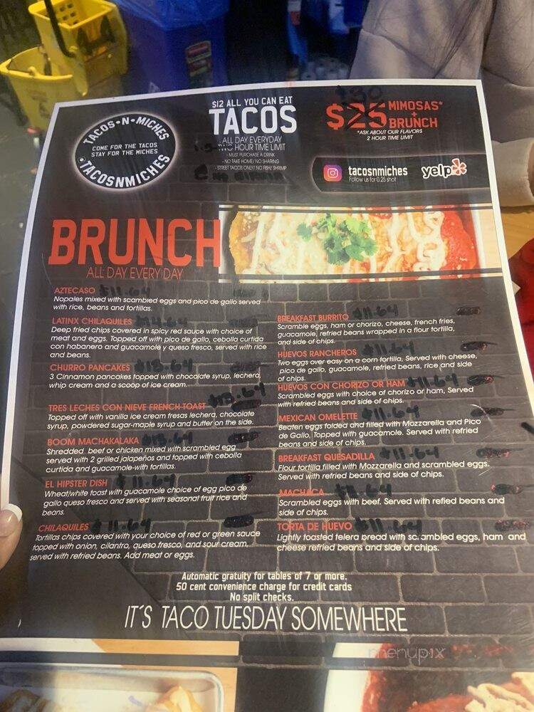 Tacos N Miches - Whittier, CA menu_pic