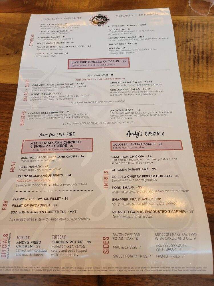 Andy's Live Fire Grill & Bar - Fort Lauderdale, FL