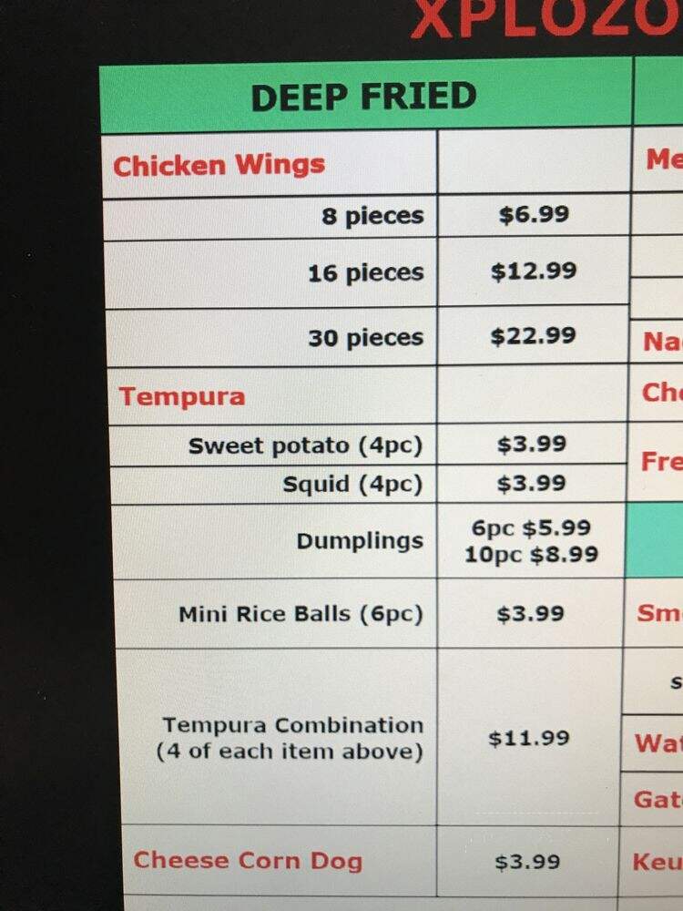 Xplozone Trampoline Park - Las Vegas, NV menu_pic