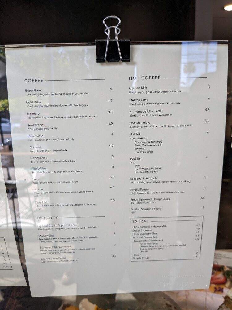 Doubting Thomas - Los Angeles, CA menu_pic
