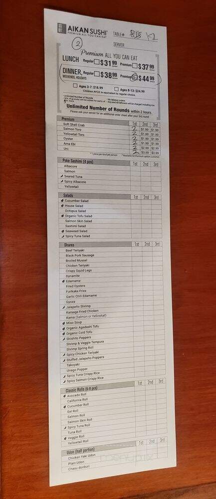 Aburi Sushi & Ramen - Pasadena, CA menu_pic