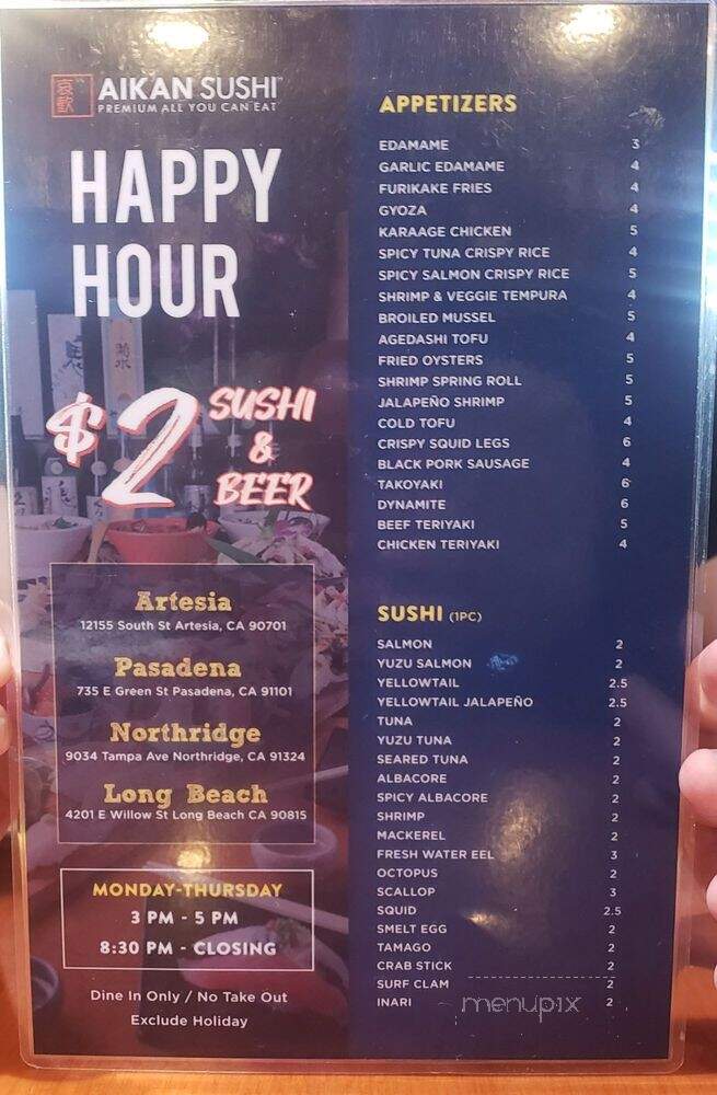 Aburi Sushi & Ramen - Pasadena, CA menu_pic
