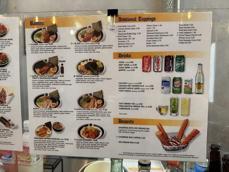 Silverlake Ramen DTLA - Los Angeles, CA menu_pic