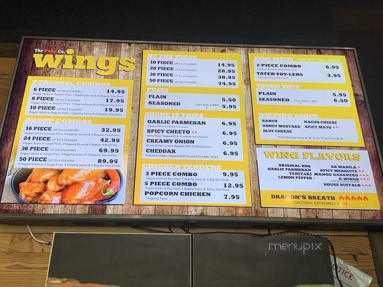 The Poke Co & Wings - San Dimas, CA menu_pic