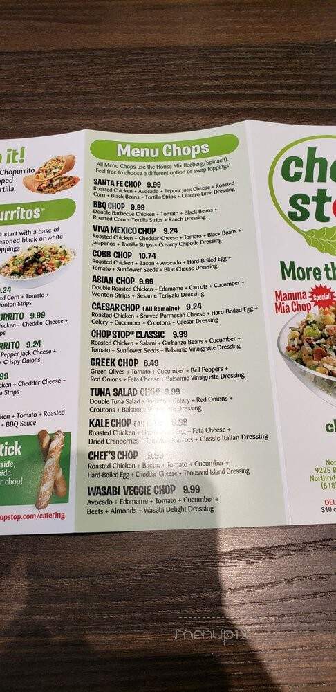 Chop Stop - Los Angeles, CA menu_pic