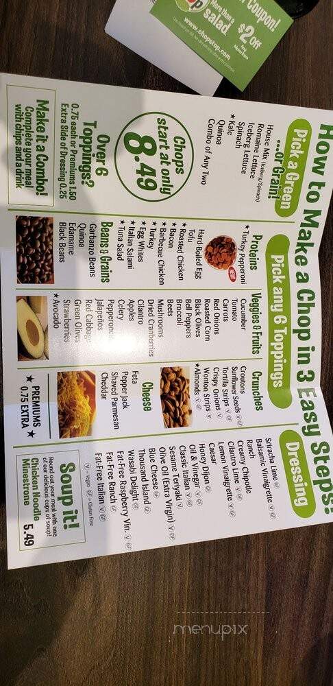Chop Stop - Los Angeles, CA menu_pic