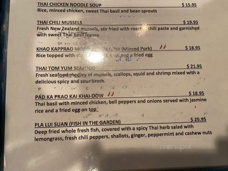 Blue Elephant Restaurant - Wilbraham, MA menu_pic