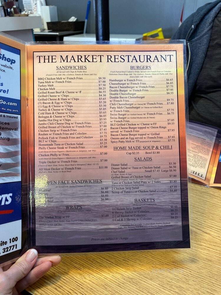The Market Restaurant - Sanford, FL menu_pic