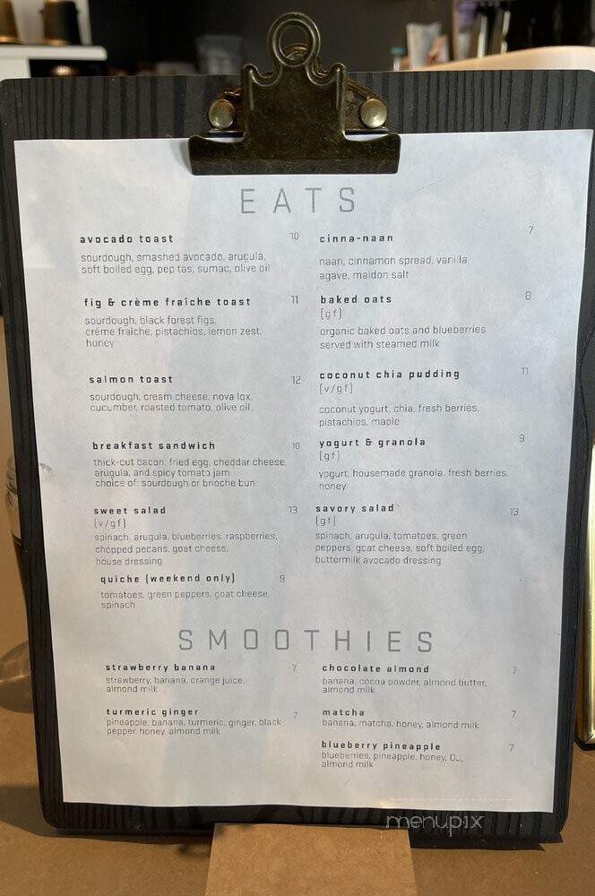 Unravel Coffee - Denver, CO menu_pic