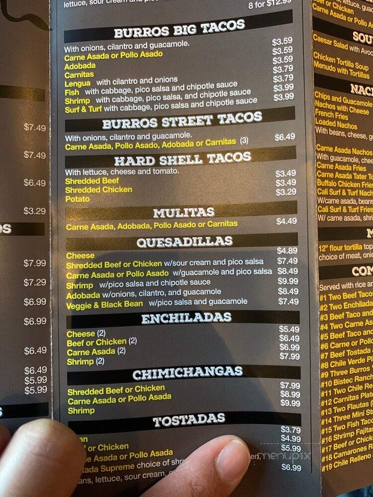 El Burro Taco Shop - Wildomar, CA menu_pic
