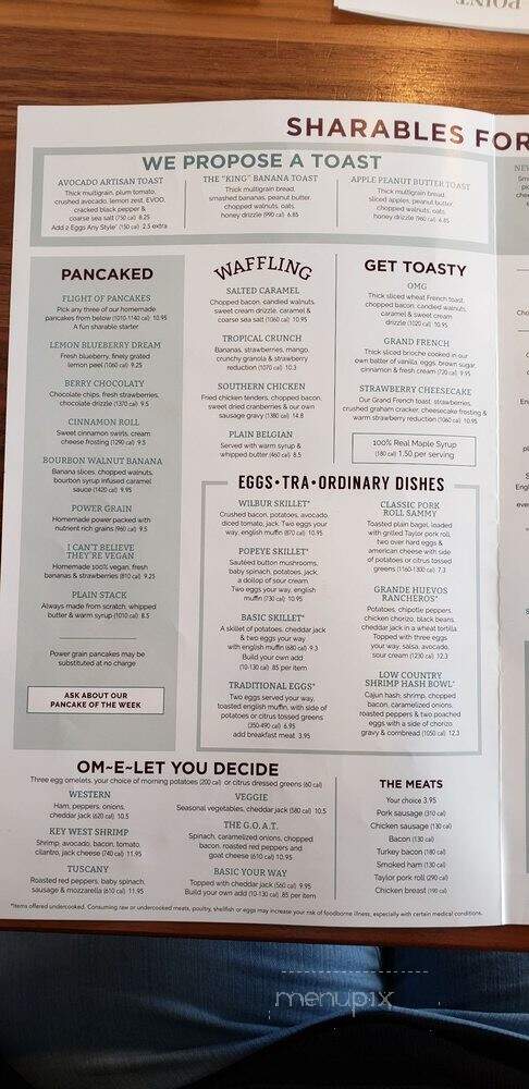 Turning Point - Newtown, PA menu_pic