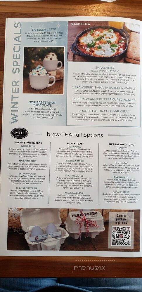 Turning Point - Newtown, PA menu_pic