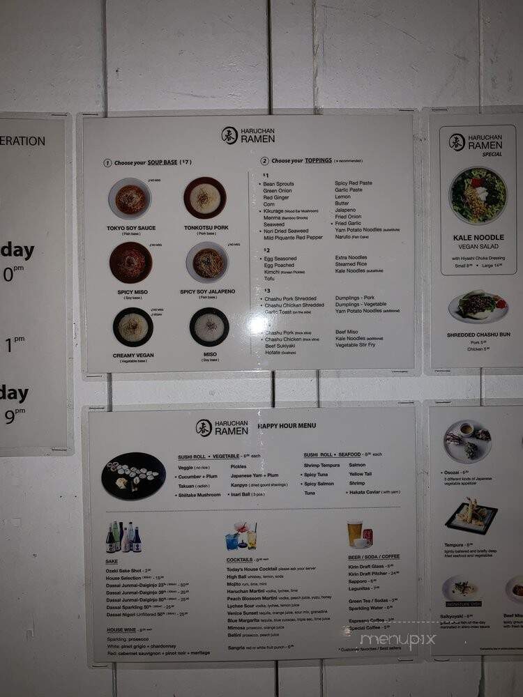Haruchan - Santa Monica, CA menu_pic