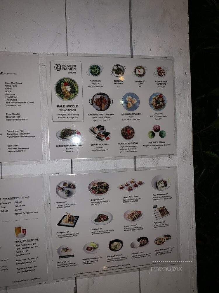 Haruchan - Santa Monica, CA menu_pic