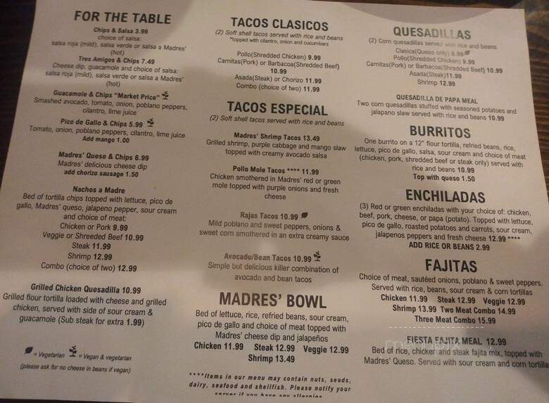 Madres' Mexican Restaurant - Summerville, SC
