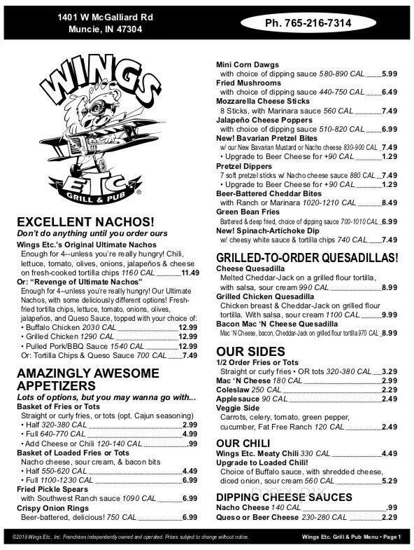 Wings Etc Grill & Pub - Muncie, IN