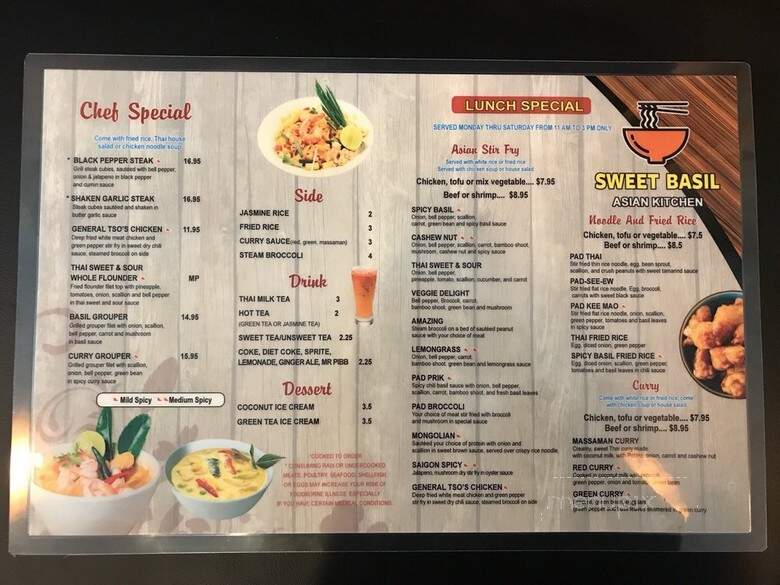 Sweet Basil Asian Kitchen - Stone Mountain, GA menu_pic