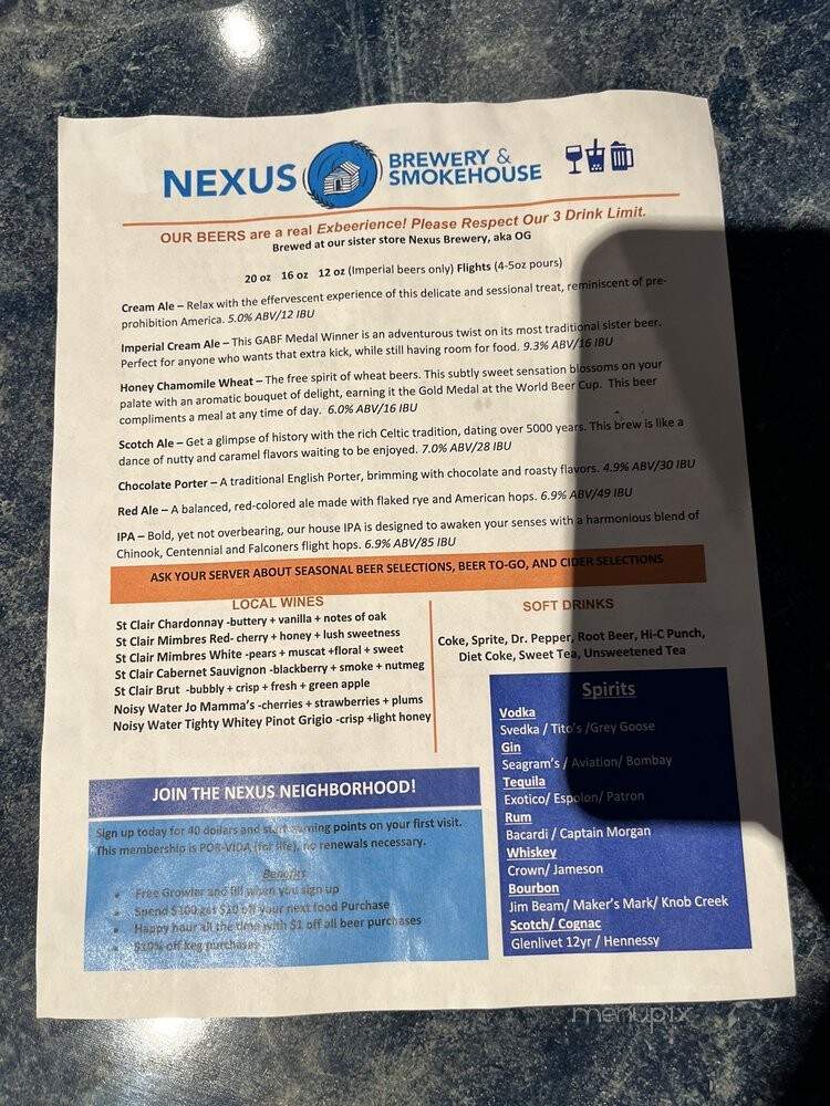 Nexus Blue Smokehouse - Albuquerque, NM menu_pic