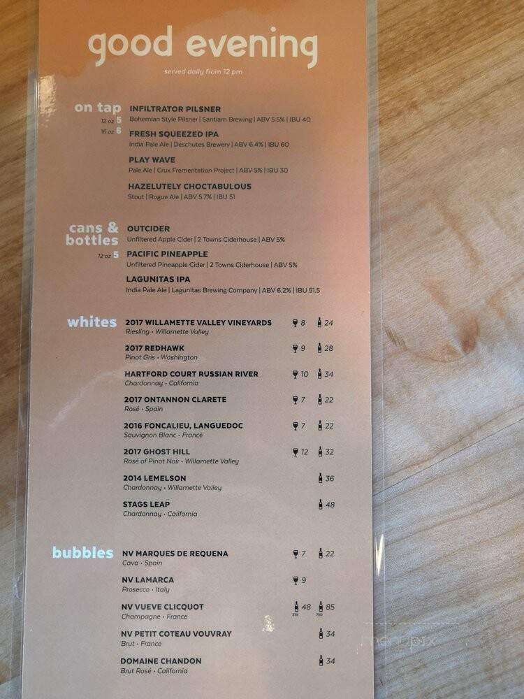 Isaac's Coffee Wine & Dessert - Salem, OR menu_pic