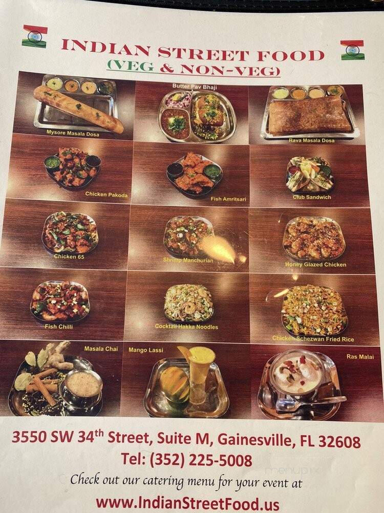 Indian Street Food - Gainesville, FL menu_pic