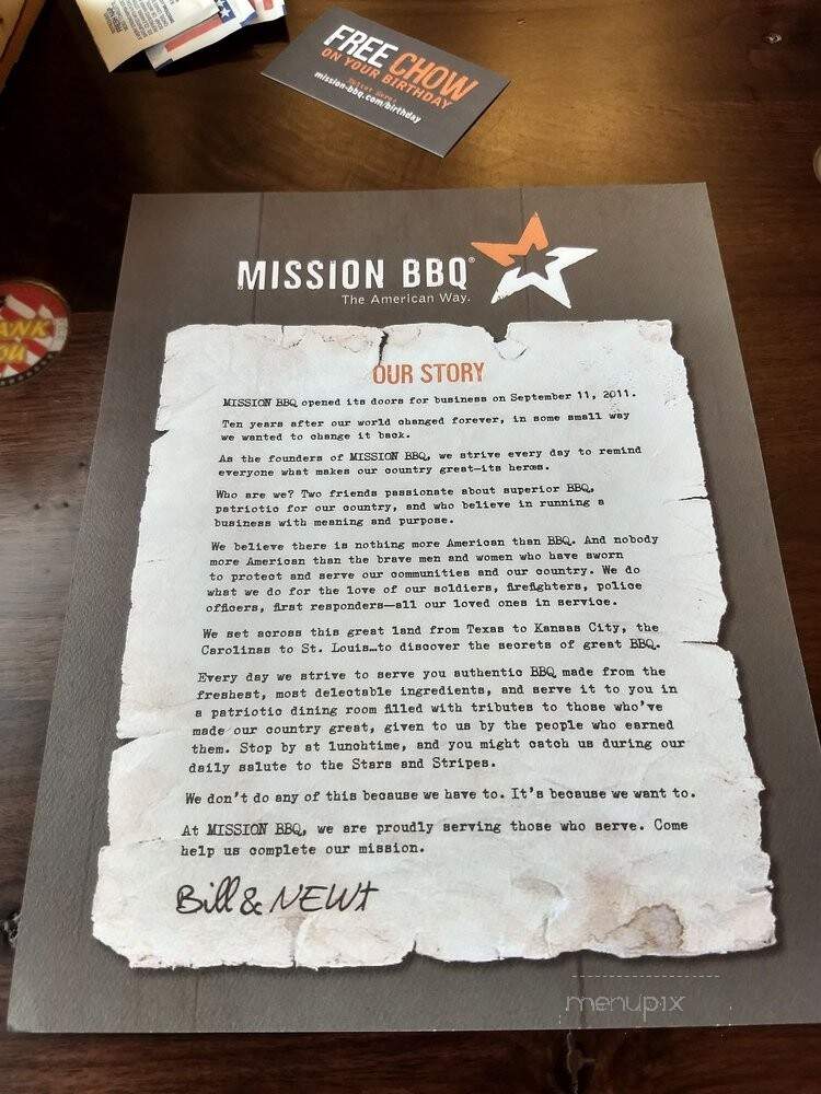 Mission Barbque - Mason, OH menu_pic