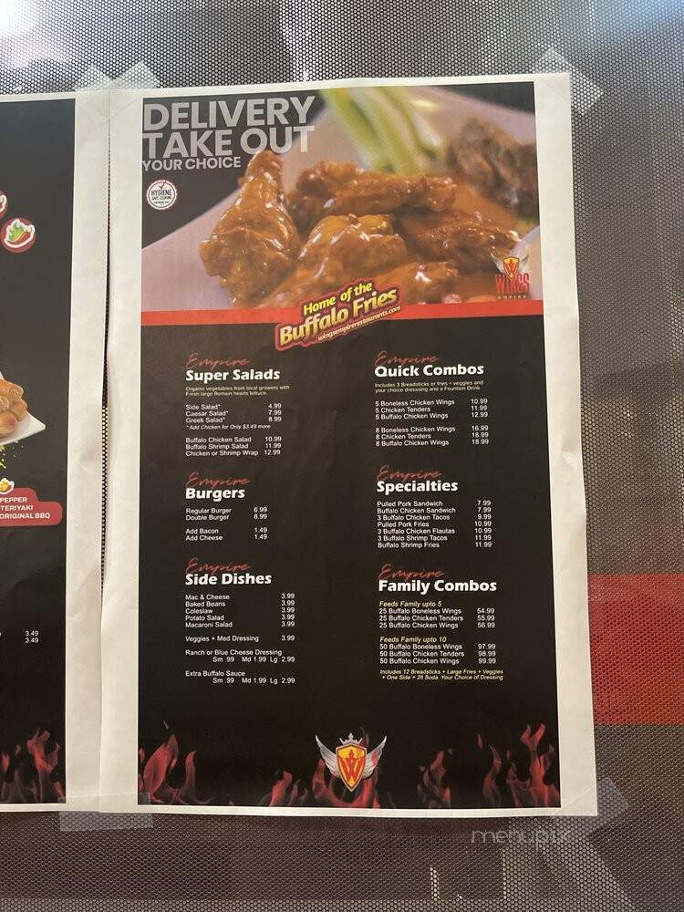 Wings N' Fries - Los Angeles, CA menu_pic