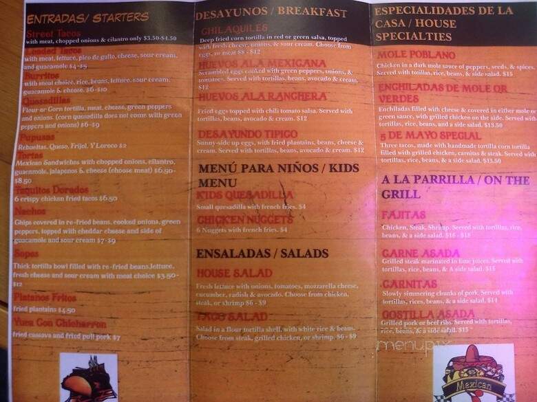 Tacos 5 de Mayo - Washington, DC menu_pic