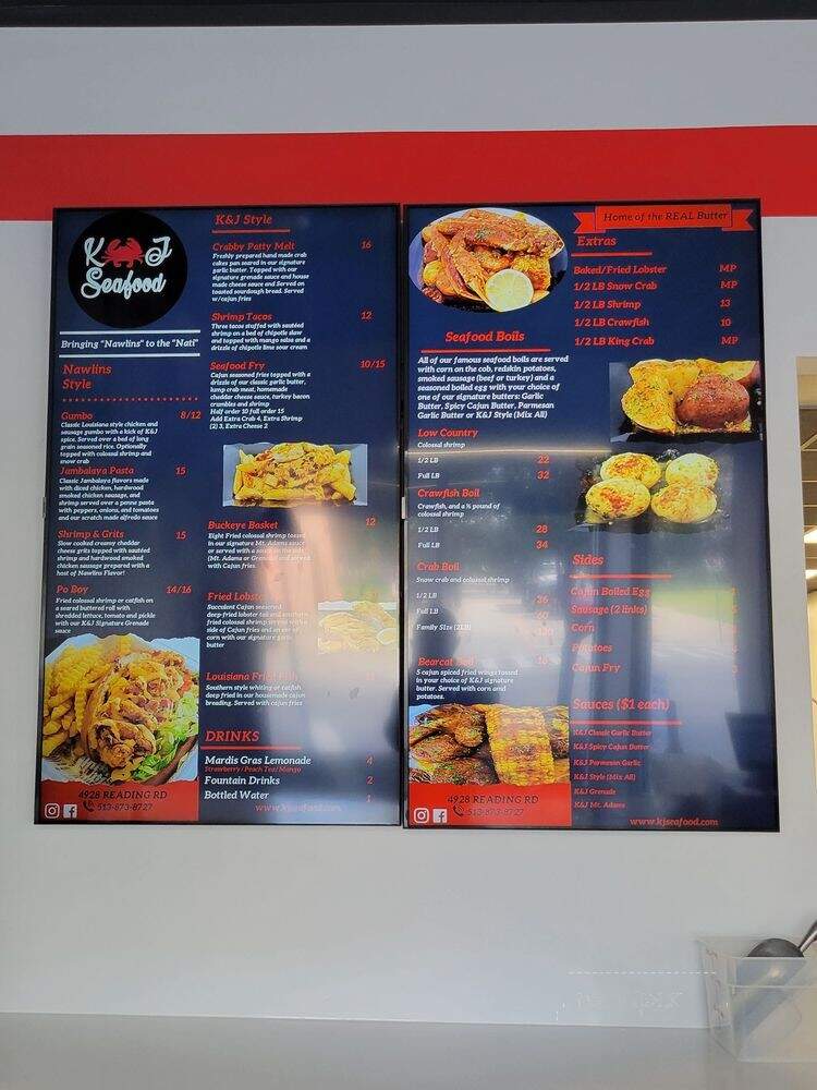 K&J Seafood - Cincinnati, OH menu_pic