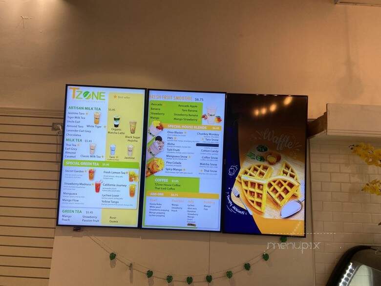 Tzone - Monterey, CA menu_pic