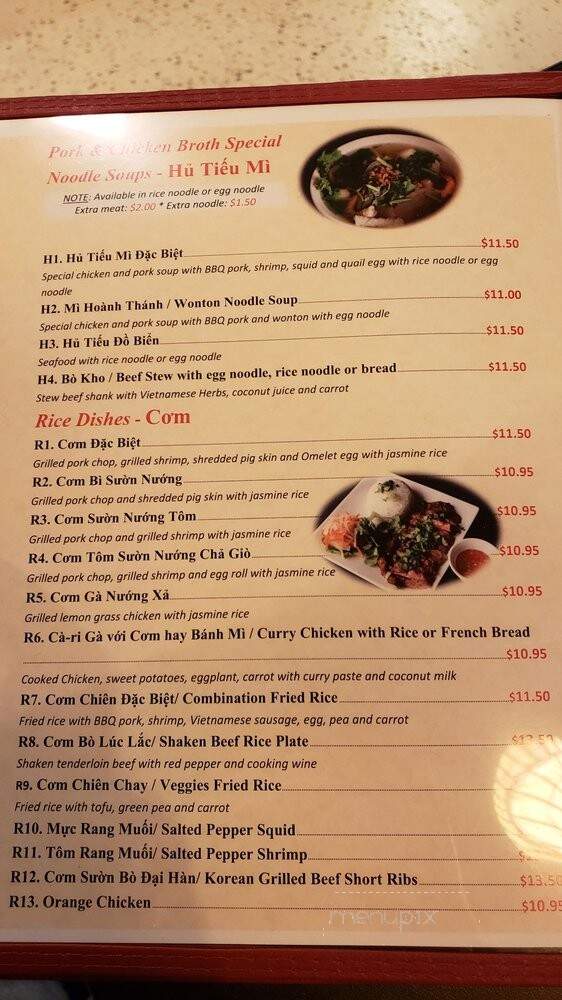 Pho Sen 2 - Clackamas, OR menu_pic