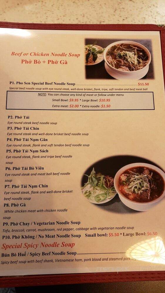 Pho Sen 2 - Clackamas, OR menu_pic