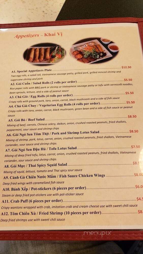 Pho Sen 2 - Clackamas, OR menu_pic