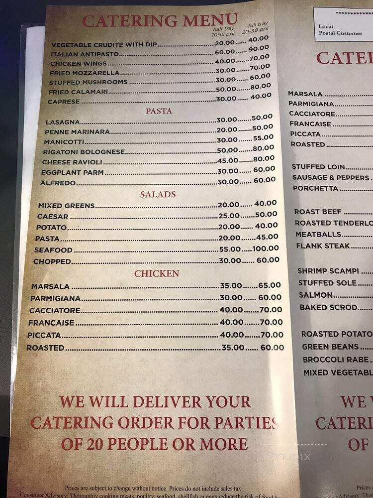 Giulia's Pizza Restaurant - Cromwell, CT menu_pic
