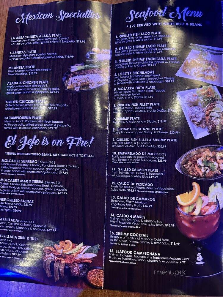 El Jefe Cocina Mexicana y Cantina - Pomona, CA menu_pic