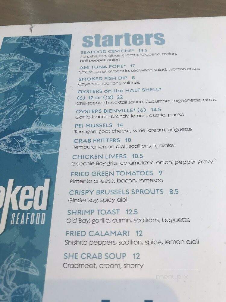 Hooked Seafood - Charleston, SC menu_pic