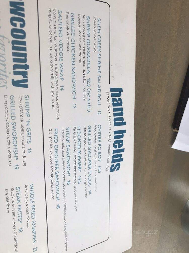 Hooked Seafood - Charleston, SC menu_pic