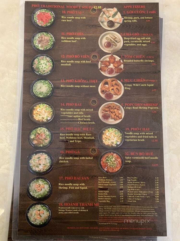 Pho Buddy - Colorado Springs, CO menu_pic