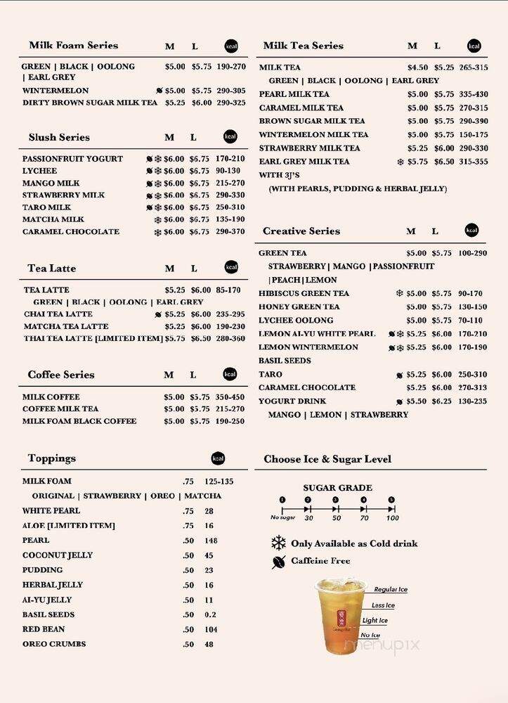 Gong Cha - Frisco, TX menu_pic