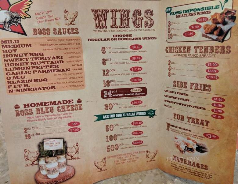 Buffalo Boss - Milwaukee, WI menu_pic