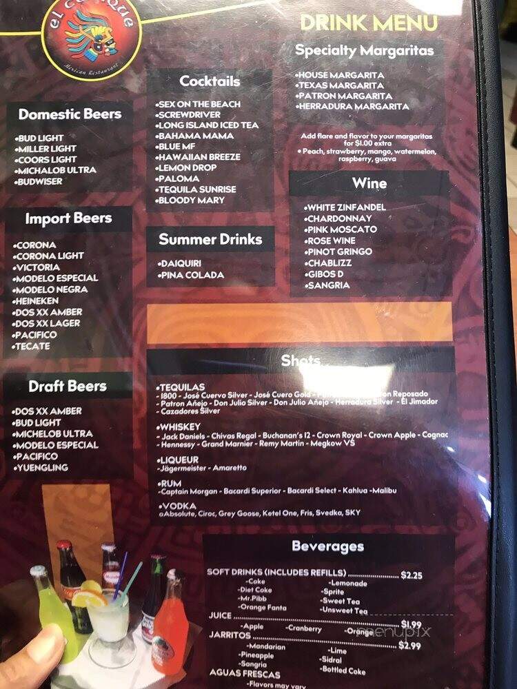 El Cacique Mexican Restaurant - McDonough, GA menu_pic