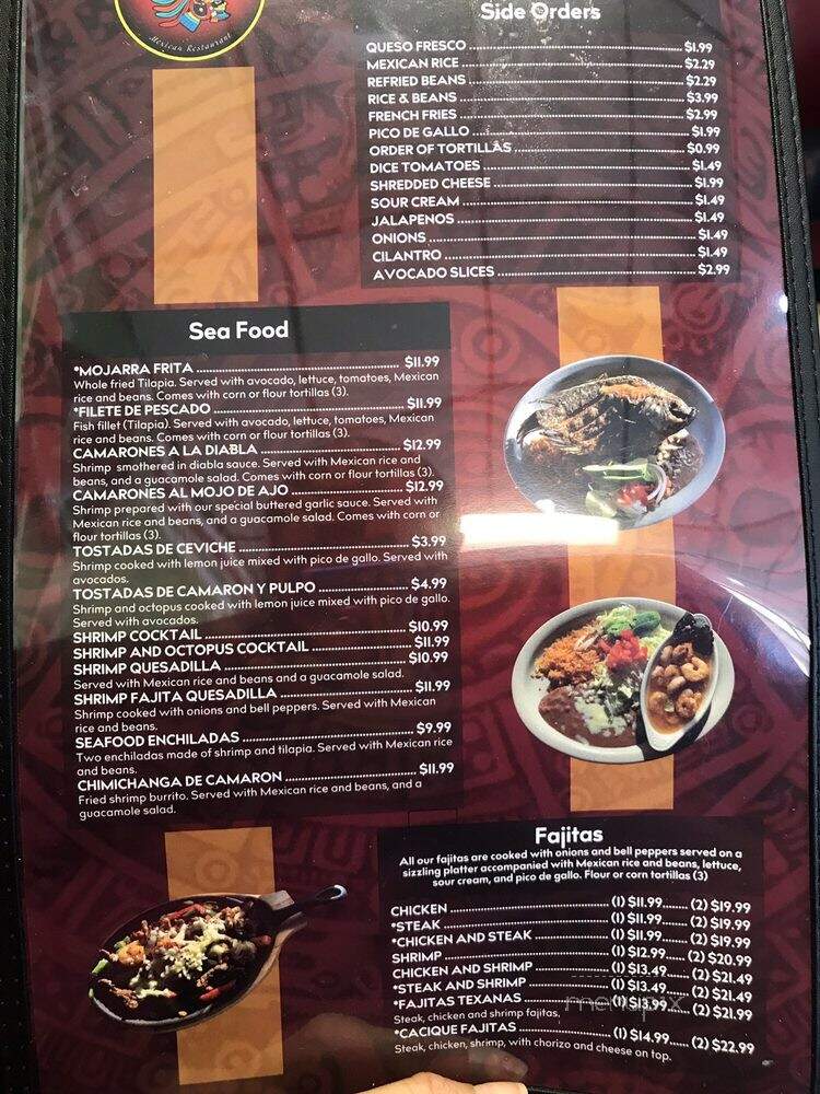 El Cacique Mexican Restaurant - McDonough, GA menu_pic