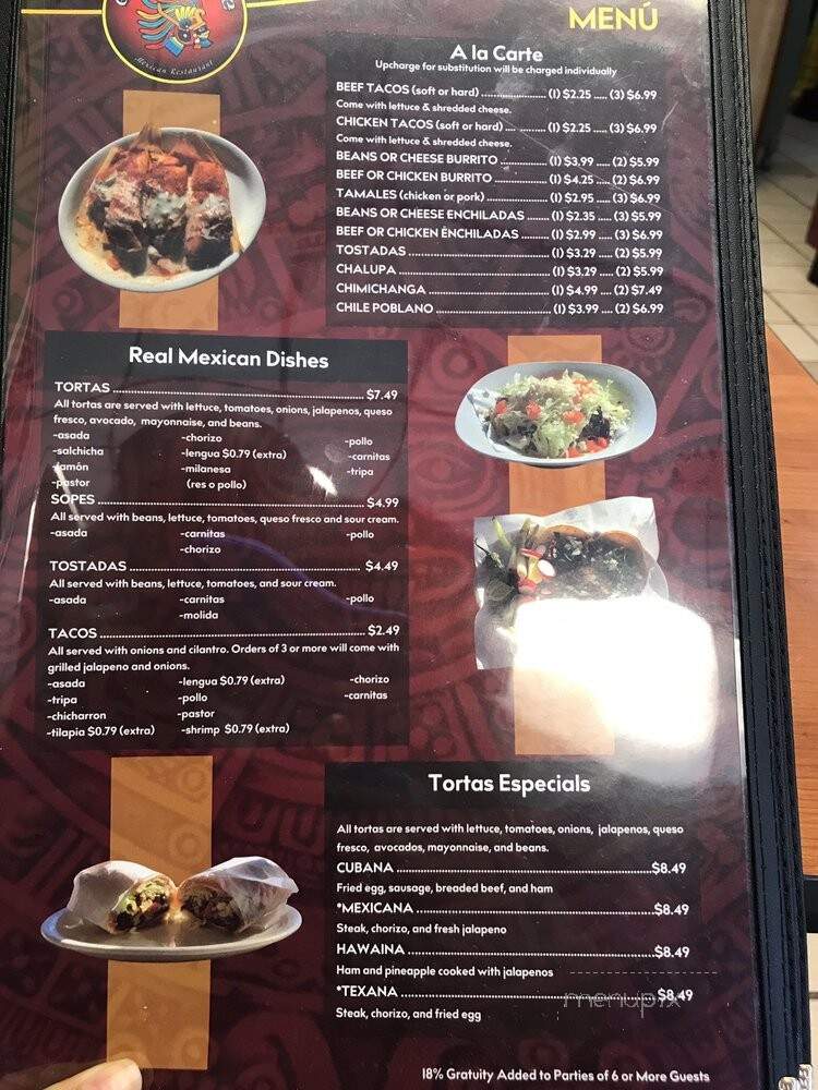 El Cacique Mexican Restaurant - McDonough, GA menu_pic