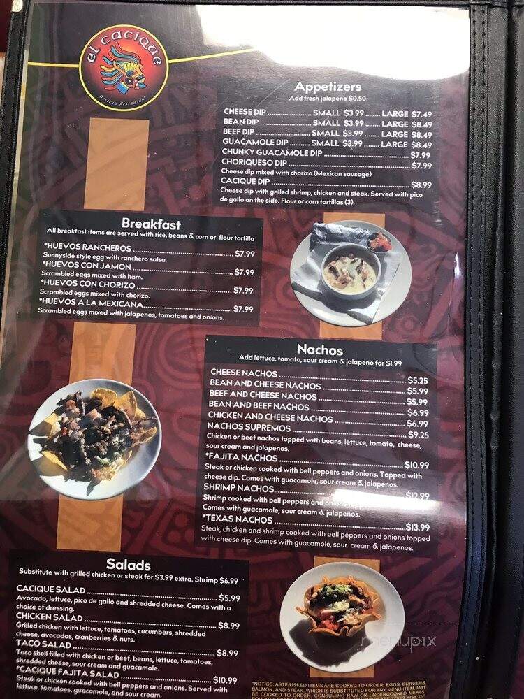 El Cacique Mexican Restaurant - McDonough, GA menu_pic