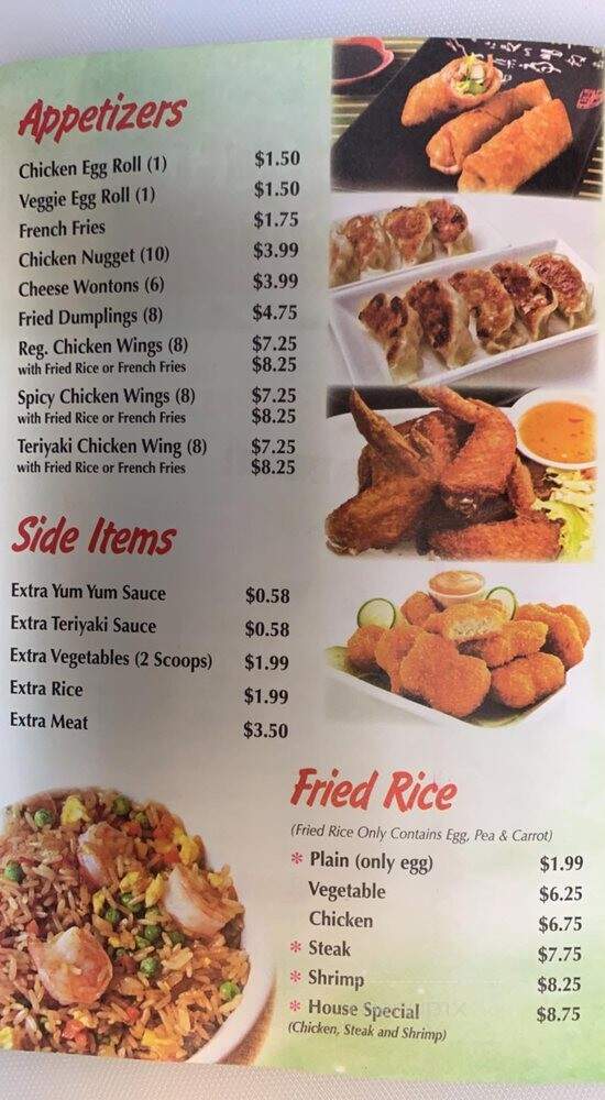 Hibachi Grill Express - Warner Robins, GA menu_pic