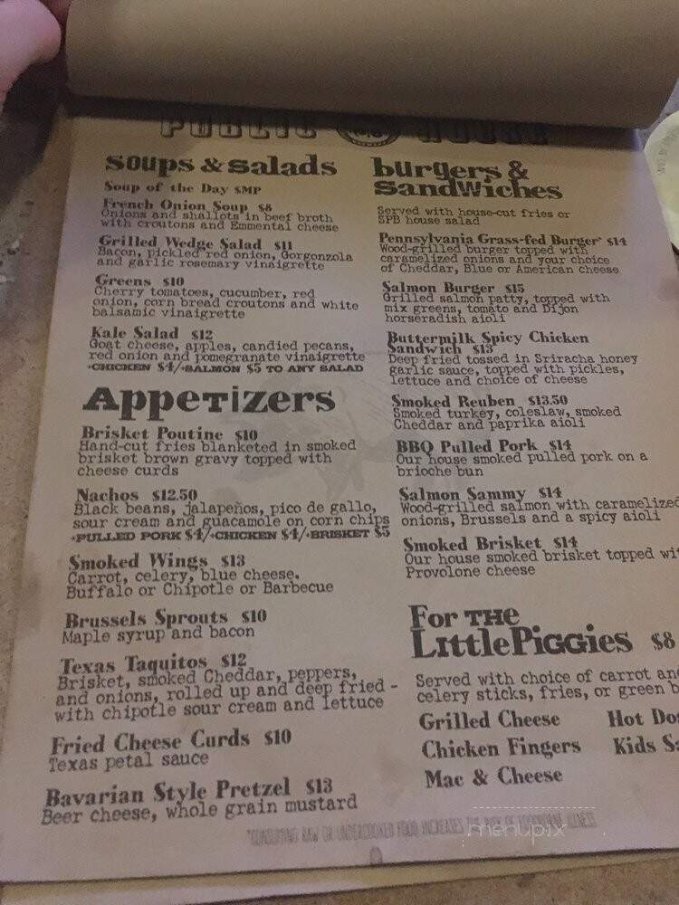 Sterling Pig Public House - West Chester, PA menu_pic