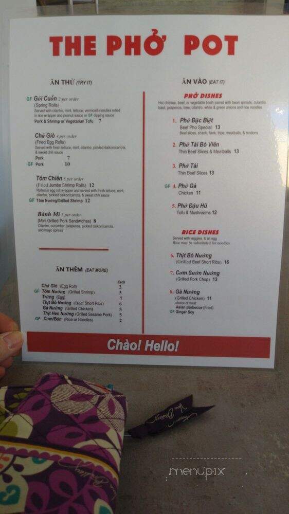 The Pho Pot - Waterford Township, MI menu_pic