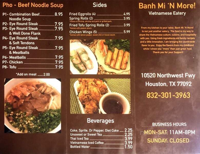 Banh Mi N More - Houston, TX menu_pic