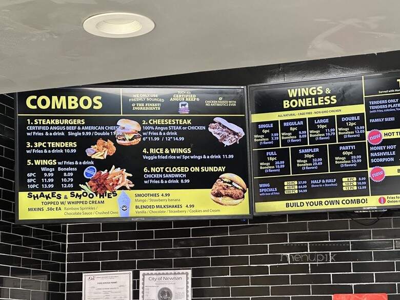 WNB Factory - Newnan, GA menu_pic